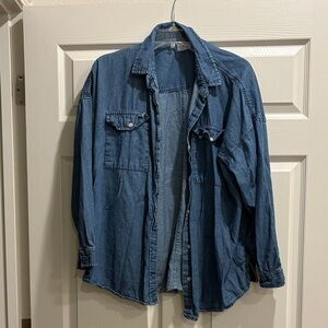 Casual Blue Denim Shirt